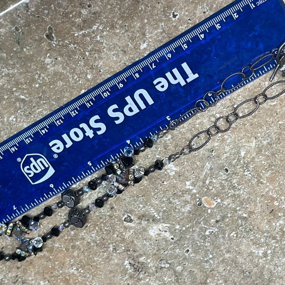 ARTISAN Handmade Murano Art Glass & Crystals Black AB Shimmer Sterling Dragonfly - Picture 7 of 8